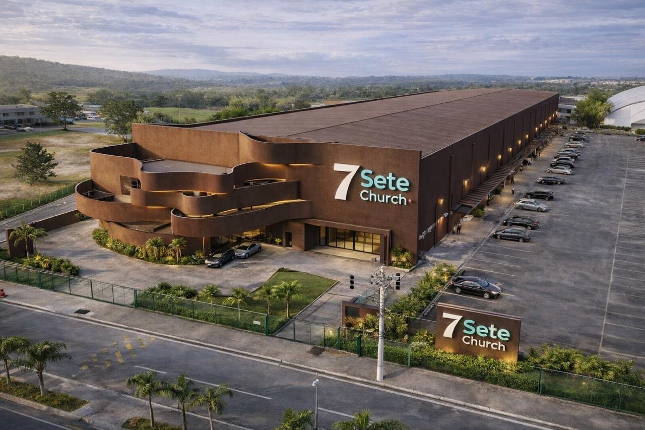 Fachada da nova sede da Sete Church, na Alameda América, em Santana de Parnaíba